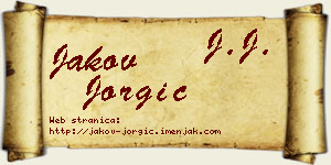 Jakov Jorgić vizit kartica